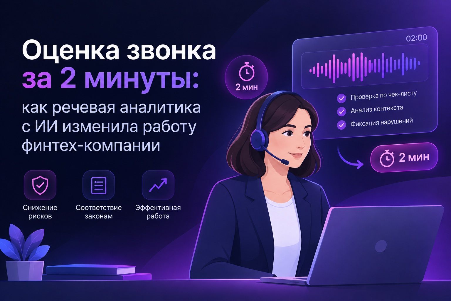 Оценка звонка за 2 минуты: как речевая аналитика с ИИ изменила работу финтех-компании